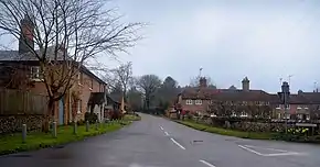 Group of cottages on a country lane