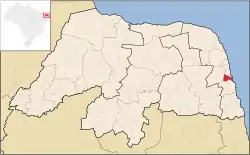 Location of Parnamirim in the State of Rio Grande do Norte