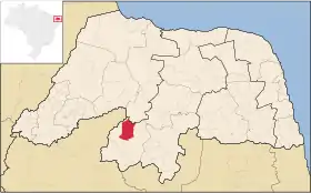 Location of São Fernando in Rio Grande do Norte