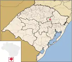 Location in Rio Grande do Sul