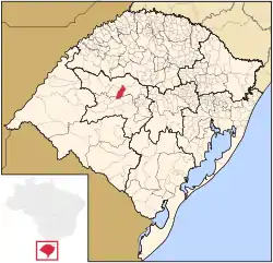 Location in Rio Grande do Sul  state