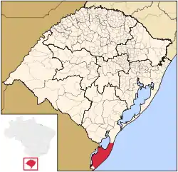 Location in Rio Grande do Sul, Brazil