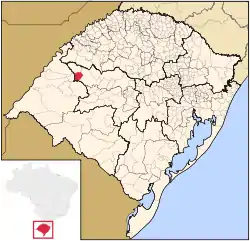 Location in Rio Grande do Sul  state