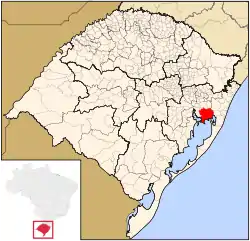 Location in Rio Grande do Sul