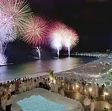 New Year's Eve celebration in Copacabana, Rio de Janeiro, Brazil (2004)