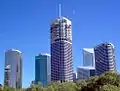 View from Kangaroo Point during final stages of construction