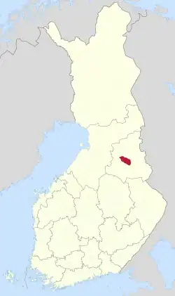 Location of Ristijärvi in Finland