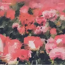 A painting of red roses