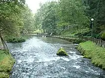 Bosna river flow outside Sarajevo