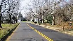 Looking west along Front Street