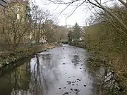 River Ryburn looking downstream from Stirk Bridge