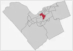 Location within Ottawa