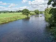 River Wharfe at Pool-in-Wharfedale east from A658 bridge