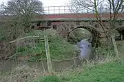 River Wiske flowing under the Wiske Railway Bridge.54°25′44″N 1°22′16″W﻿ / ﻿54.428799°N 1.371070°W﻿ / 54.428799; -1.371070