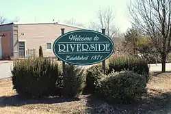 Welcome sign in Riverside