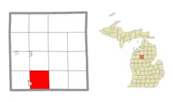 Location within Missaukee County