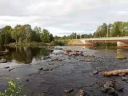 Bridge over Saint John River in Lac-Frontière.