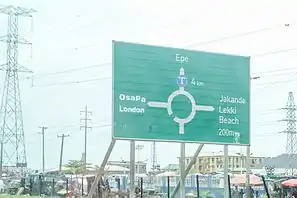 Road Directional Sign at Lekki