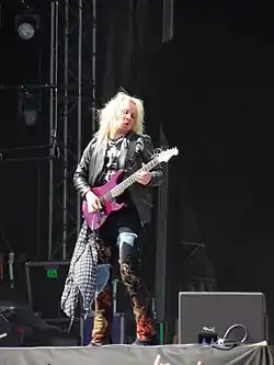 Robert Marcello performing at the 2014 Sweden Rock Festival