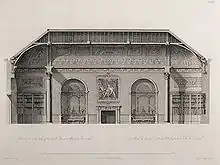 Cross section of the library, Kenwood House, London