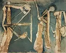 Roberto Matta, Three Figures, 1958c.