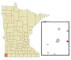 Location of Magnolia, Minnesota