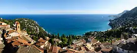 A view of the old village, with the Cape and the Bay of Roquebrune