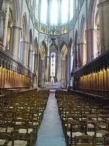 The nave and choir, looking east to the apse