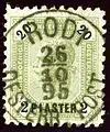 2 piasters at Rhodes in 1895