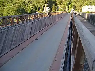 The interior of the bridge