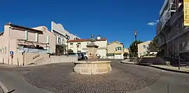 Marianne fountain in the town centre