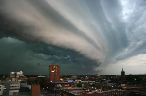 A thunderstorm is a form of severe weather involving lightning and thunder. Thunderstorms have had a lasting and powerful influence on mankind.  Romans thought them to be battles waged by Jupiter. Thunderstorms were associated with the Thunderbird, held by Native Americans to be a servant of the Great Spirit. (Credit: John Kerstholt.)