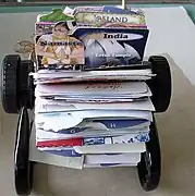 A decorative rolodex