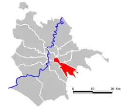 Location of Municipio VII of Rome