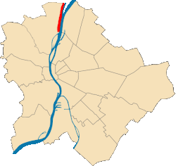 Location of Római Part in Budapest. Coordinates: 47.570652°N 19.0650129°E