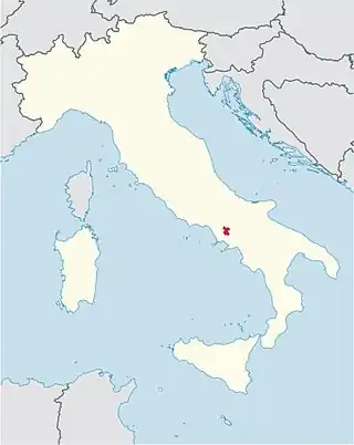 locator map of diocese of Alife-Caiazzo