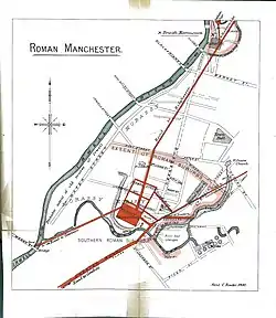 Image 9Map of Manchester from Roman Manchester (1900) (from History of Manchester)