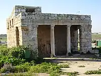 Roman mausoleum, converted into a mosque, dedicated to the prophet al-Nabi Yahya ("the Prophet John").