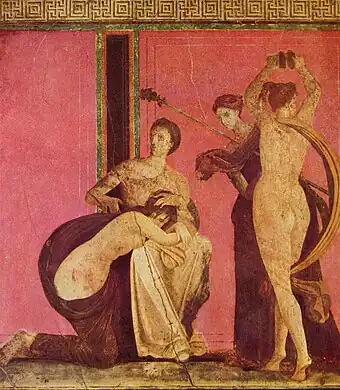 Fresco of Dionysic initiation dance, Pompei, c. 60 BC