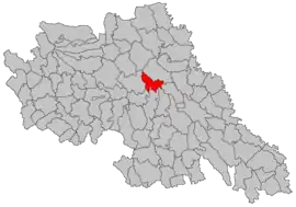 Location in Iași County