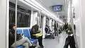 Interior of Line B train, Feb 2017