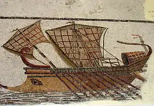 Image 19A mosaic of a Roman trireme in Tunisia (from Piracy)