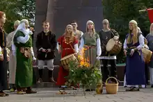 Image 45A ceremony of Lithuanian modern pagans. (from Culture of Lithuania)