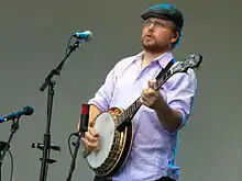 Ron Block playing his banjo