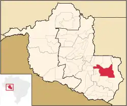 Location in Rondônia  state