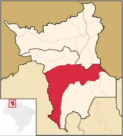 Location of Caracaraí in the State of Roraima