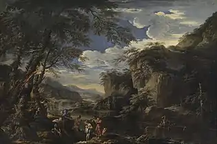 Saint John the Baptist Baptizing Christ in the Jordan (ca. 1655) oil on canvas, 173 x 258.7 cm., Kelvingrove Art Gallery and Museum