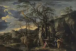 Saint John the Baptist Revealing Christ to the Disciples (ca. 1655) oil on canvas, 173.4 x 260.7 cm., Kelvingrove Art Gallery and Museum