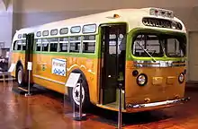 The No. 2857 bus on which Parks was riding before her arrest (a GM "old-look" transit bus, serial number 1132), is now a museum exhibit at the Henry Ford Museum.