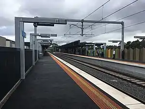 Northbound view from Platform 2 at Rosanna facing platform 1